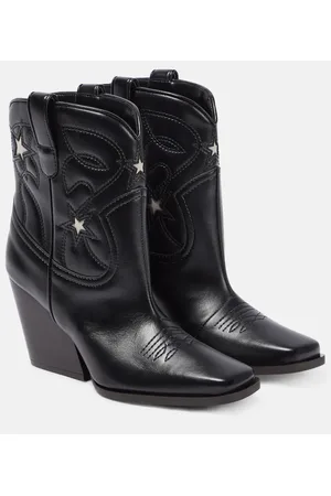 Stella McCartney Embroidered faux leather ankle boots