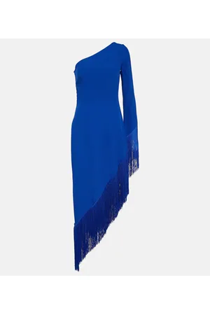 ‎Taller Marmo‎ Aventador fringed one-shoulder midi dress