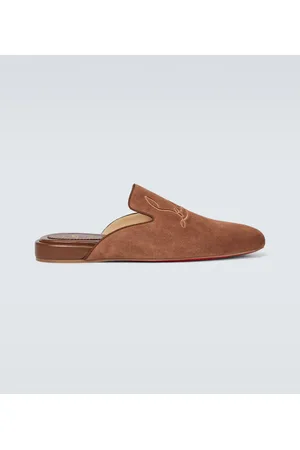Christian Louboutin Navy Coolito Flat mules
