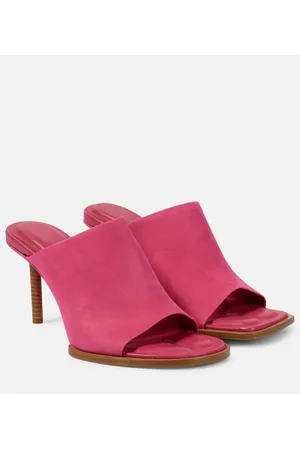 Jacquemus Les Mules Rond CarrÃ© asymmetrical suede mules