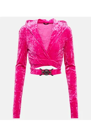 VERSACE Medusa Biggie velvet hoodie