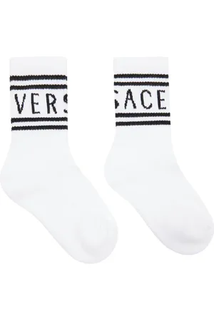 VERSACE Logo cotton-blend socks