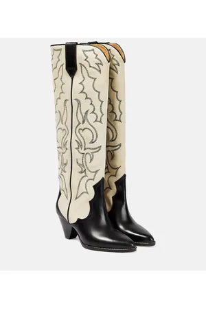 Isabel Marant Leila leather and suede cowboy boots