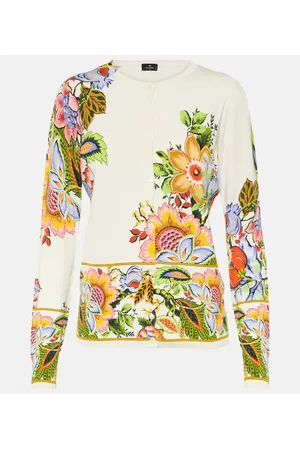 Etro Floral silk-blend top