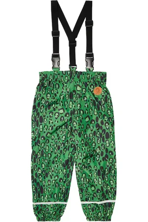 Mini Rodini Edelweiss leopard-print shell pants