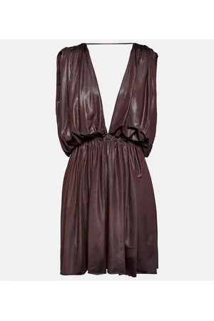 Rick Owens Lilies pleated jersey minidress