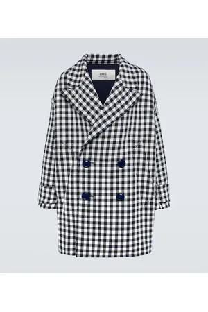 Ami Oversized houndstooth wool coat