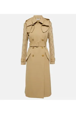 Chloé ChloÃ© Broderie anglaise virgin wool trench coat