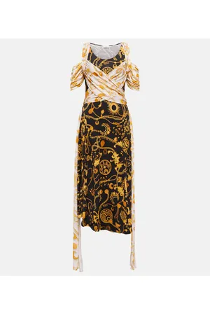 Marine Serre Printed midi dress