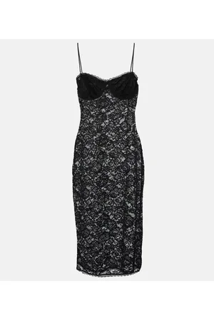 Oseree OsÃ©ree O-Lover floral lace midi dress