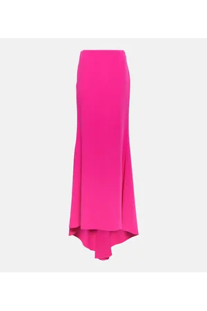 VALENTINO High-rise silk cady maxi skirt