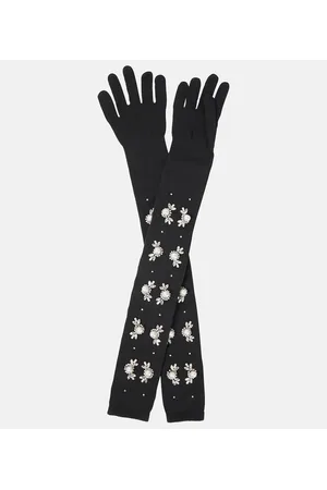 Simone Rocha Embellished knit gloves