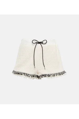SACAI Drawstring tweed shorts