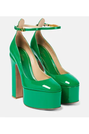 VALENTINO GARAVANI Tan-Go 155 leather platform pumps
