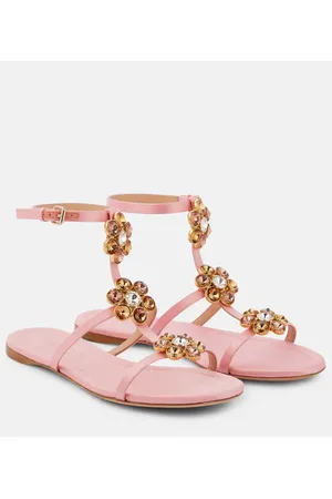 Giambattista Valli Jaipur embellished satin sandals