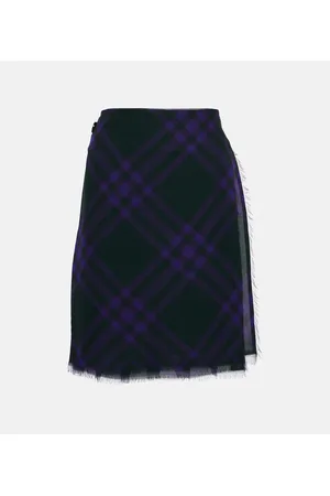 Burberry Checked silk miniskirt