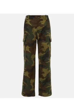 NILI LOTAN Yannic camouflage cotton twill cargo pants