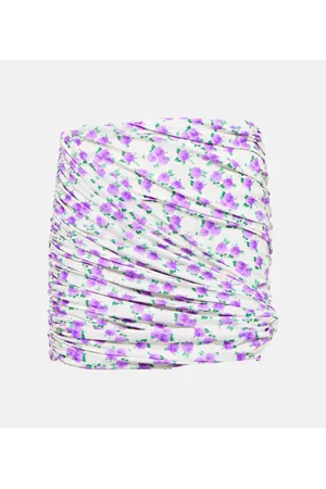 MAGDA BUTRYM Floral ruched miniskirt