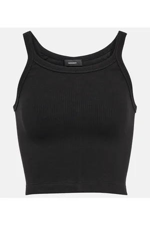 WARDROBE.NYC X Hailey Bieber HB ribbed-knit jersey crop top