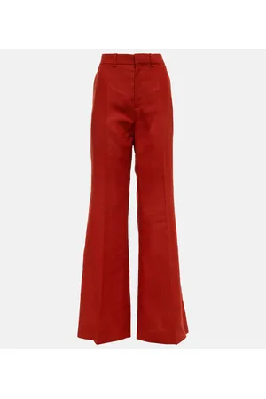 Chloé ChloÃ© High-rise flared linen pants