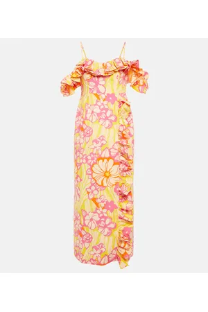 ALÉMAIS AlÃ©mais Fenella ruflled cotton midi dress