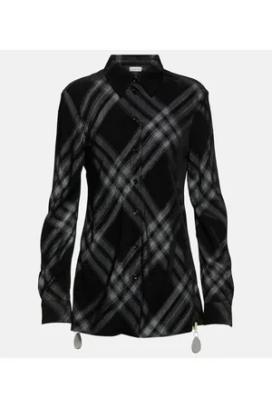 Burberry Check velvet shirt