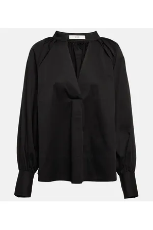 CO Oversized V-neck tton blouse