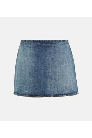 Alaïa AlaÃ¯a Denim miniskirt