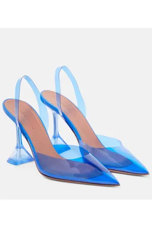 Amina Muaddi Holli Glass PVC slingback pumps
