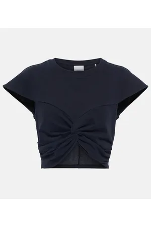 Isabel Marant Zineae cotton jersey crop top