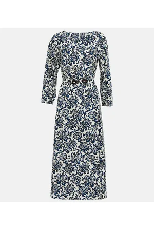 Max Mara Betty floral cotton poplin midi dress