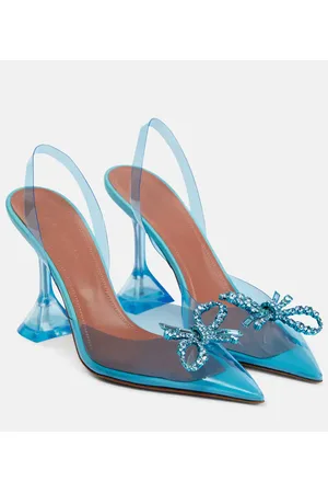 Amina Muaddi Rosie embellished slingback pumps