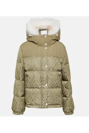 YVES SALOMON Logo shearling-trimmed down jacket