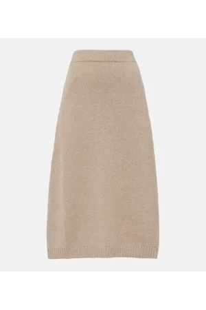 Brunello Cucinelli Wool and silk blend midi skirt