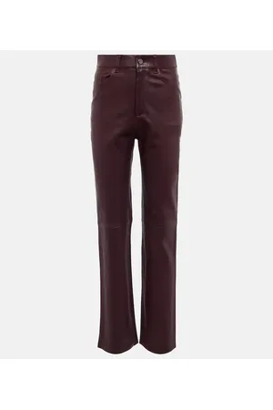 Stouls Terry high-rise straight leather pants