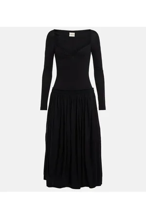 Khaite Cotton jersey midi dress