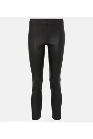Vince Cropped slim leather pants