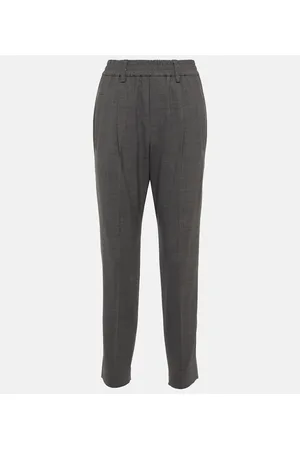 Brunello Cucinelli Embellished wool-blend pants