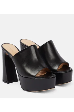 Gianvito Rossi Holly leather platform mules