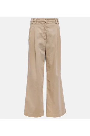 Brunello Cucinelli Pleated wide-leg cotton pants