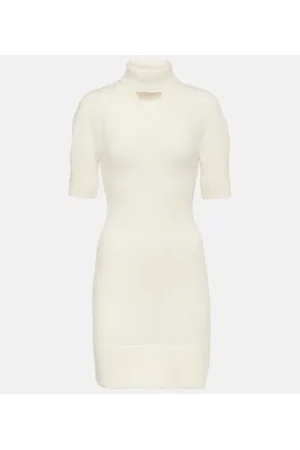 Patou Turtleneck alpaca-blend minidress