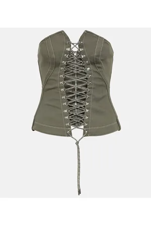 DION LEE Corset cotton top