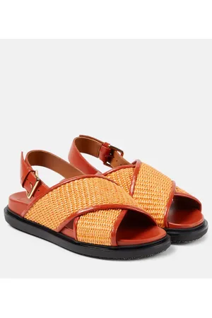 Marni Fussbet raffia-effect sandals