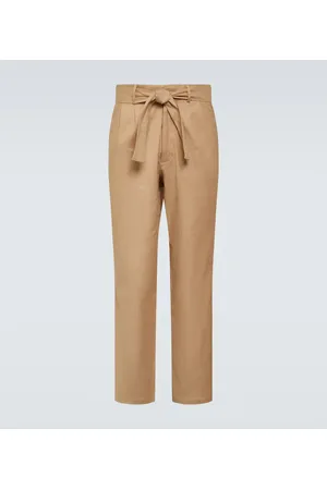 COMMAS High-rise linen and cotton straight pants