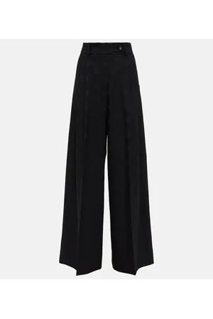 Dolce & Gabbana High-rise wool-blend wide pants