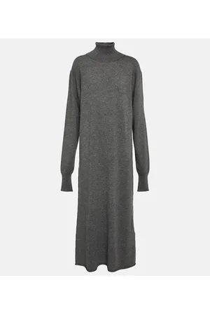 Jil Sander Cashmere turtleneck midi dress