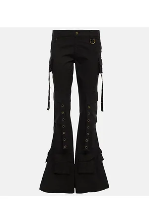 BLUMARINE Embellished low-rise flared jeans
