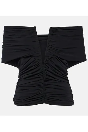 MAGDA BUTRYM Off-shoulder cropped jersey blouse