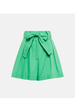 Oscar de la Renta High-rise wide-leg cotton shorts