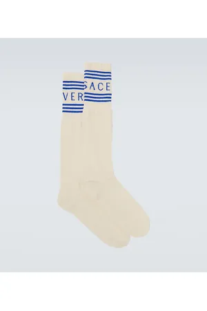 VERSACE Logo cotton-blend socks